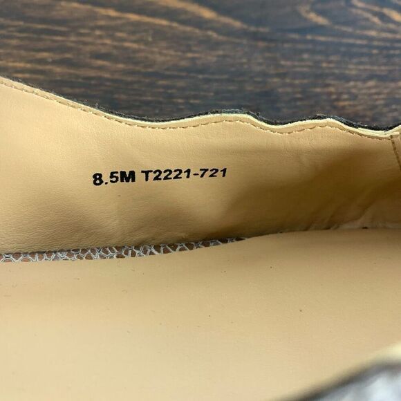 Trotters Joselyn Snakeskin Metallic Print Slingback Flat Shoe Size 8.5M NEW - Picture 5 of 7